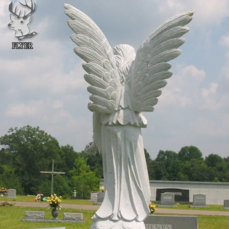 High Quality Black Granite Tombstone Headstones Stone Carving White Marble Angel Sculpture Tombstones and Monuments