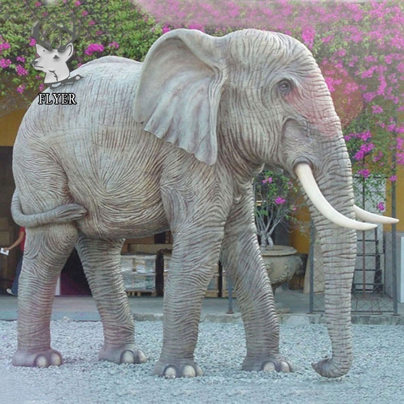 Factory supply large resin elephant sculpture cheap fiberglass animal elephant statue for outdoor garden