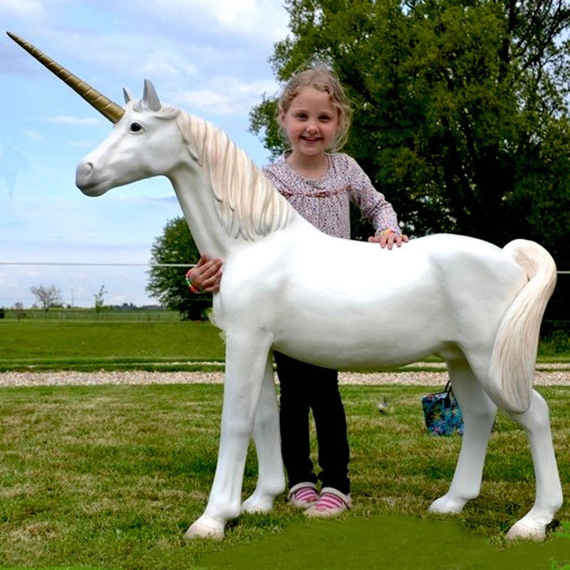 Garden decoration life size fiberglass unicorn statue statue