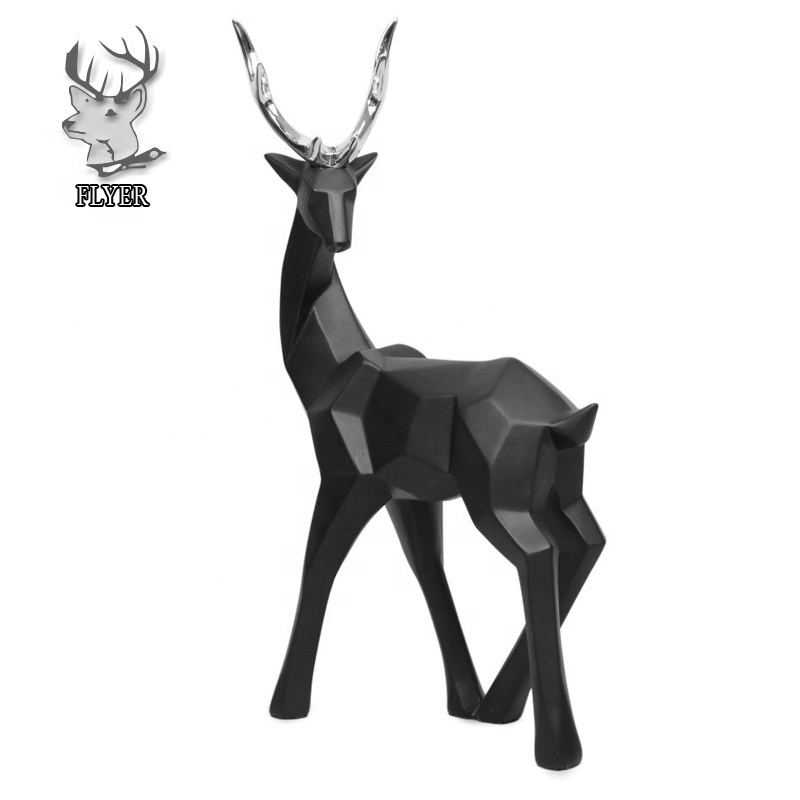 China factory direct supply life size high quality resin fiberglass reindeer statues in sculpture with low price