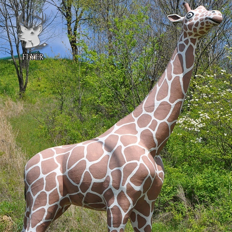 2023 Hot sale outdoor life size Fiberglass giraffe statue for sale