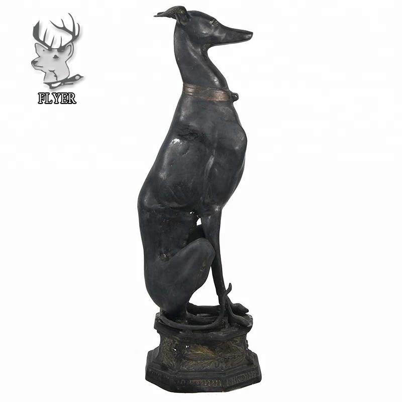 Home decoration life size bronze Great Dane statue sitting dog statue