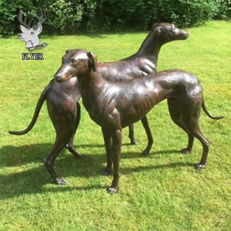 Outdoor Garden Decoration Life Size Metal Great Dane Sculpture Statue Bronze Brass Dog Sculpture For Sale