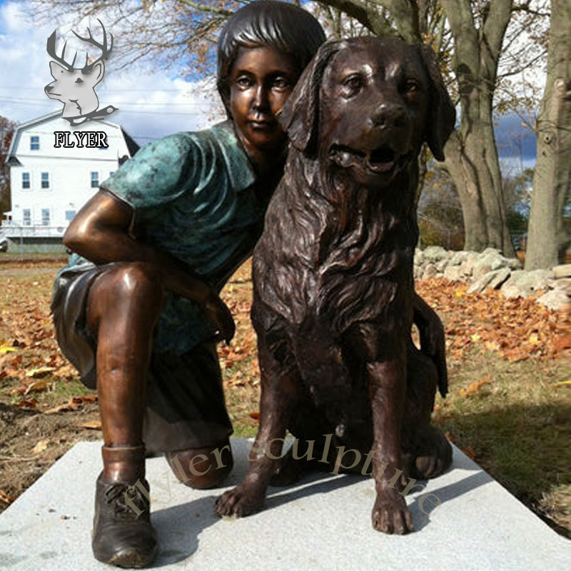 Life size animals sitting dog large german shepherd dog bronze statue garden statue