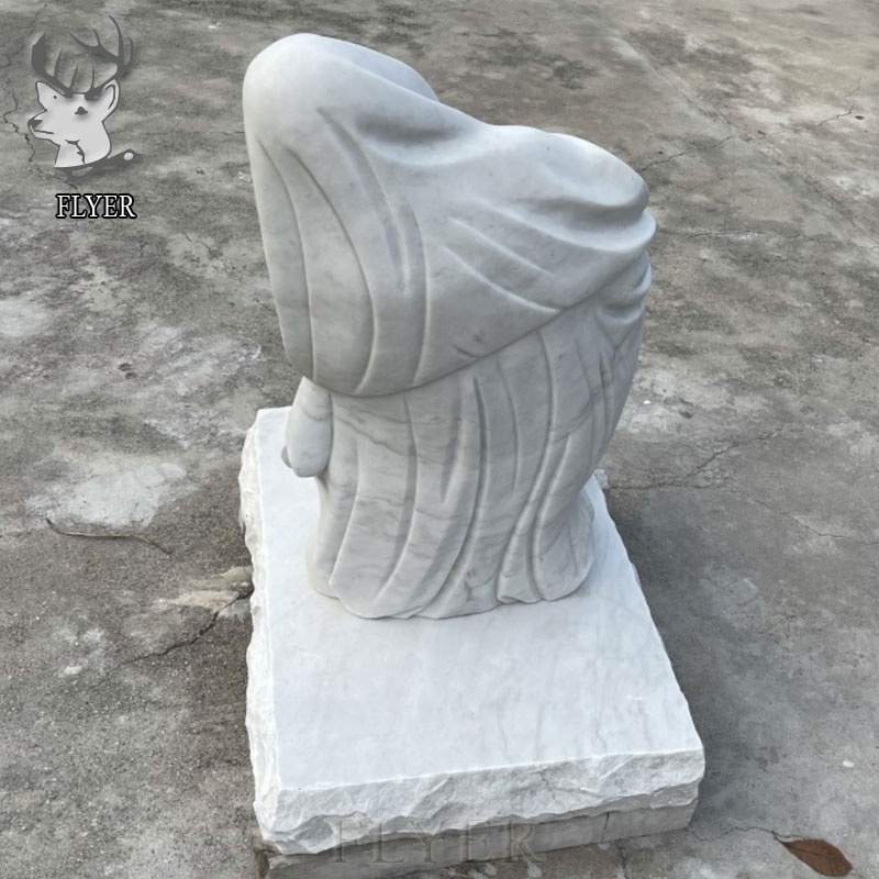 Wholesale Customized Modern Stone Statue Memorial Monuments White Marble Virgin Mary Tombstone