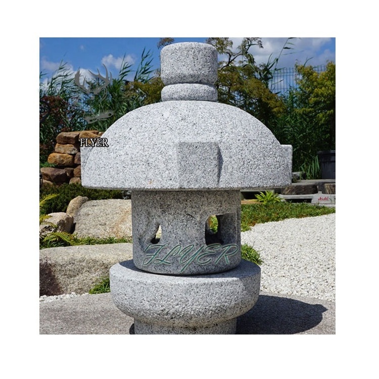 Outdoor Decoration Garden Lantern Natural Granite Japanese Stone Lantern For Sale