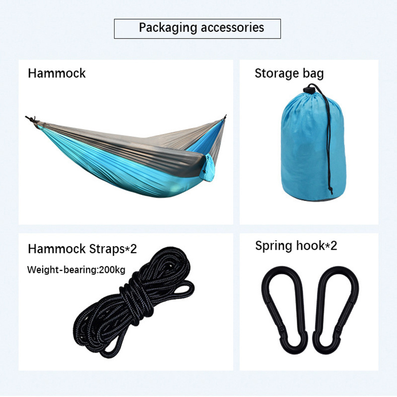 FLYFIT  Custom Wholesale Parachute Nylon Outdoor Portable Camping Hammock