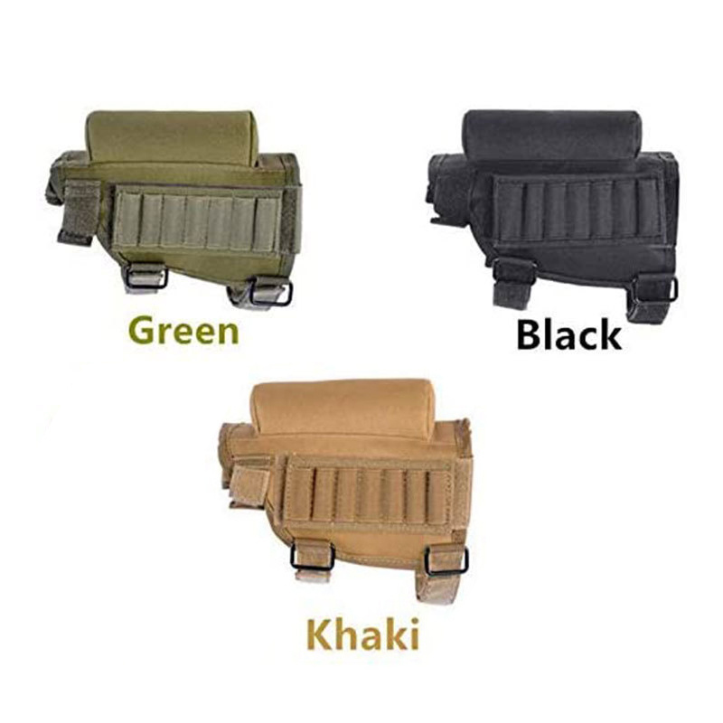 Adjustable Tactical Ammo Holder Cheek Rest Pouch Pack With Custom Cartridges Bullet Ammo Carrier