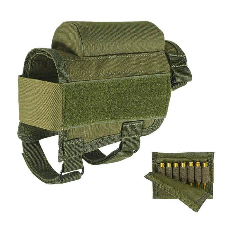 Adjustable Tactical Ammo Holder Cheek Rest Pouch Pack With Custom Cartridges Bullet Ammo Carrier