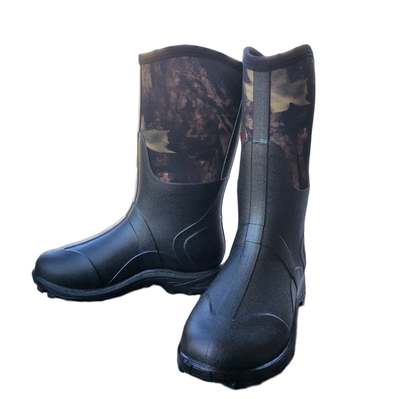 OBSHORSE Insulated Camo Hunting Snake Long Boots Waterproof Rain Cold Weather Mountain Lighted Neoprene Hunting Boots