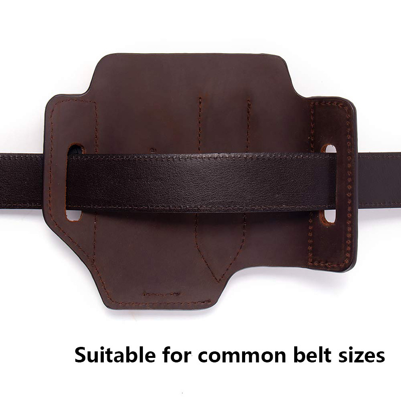 OBSHORSE Genuine Leather Edc Belt Loop Waist Multitool Sheath with Key Holder for Belt and Flashlight Sheath Multitool Pouch