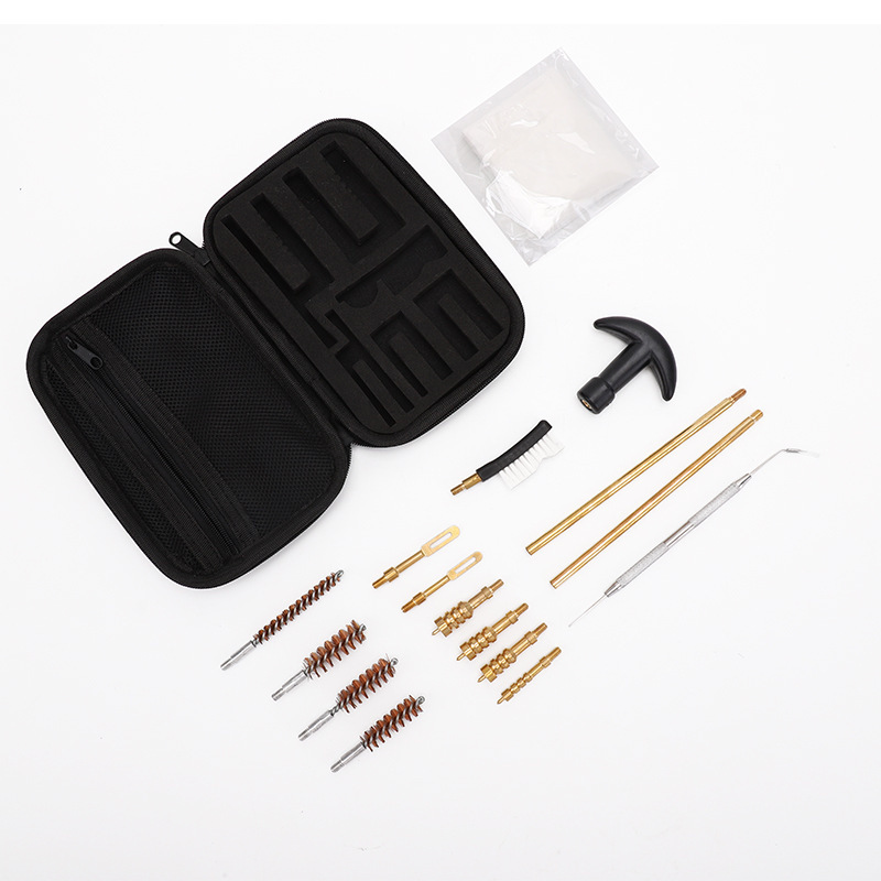 OBSHORSE 16 Pieces .22 .357. .38 9mm .45 Caliber Cleaning Brushes Universal Gun Cleaning Kit