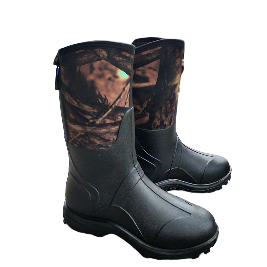 OBSHORSE Insulated Camo Hunting Snake Long Boots Waterproof Rain Cold Weather Mountain Lighted Neoprene Hunting Boots