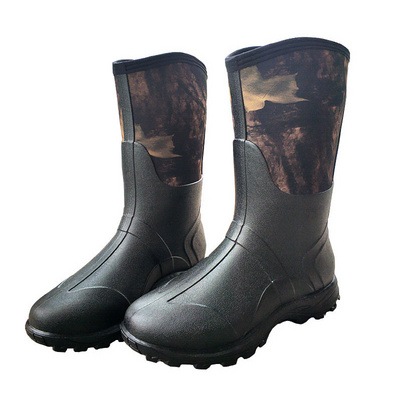 OBSHORSE Insulated Camo Hunting Snake Long Boots Waterproof Rain Cold Weather Mountain Lighted Neoprene Hunting Boots