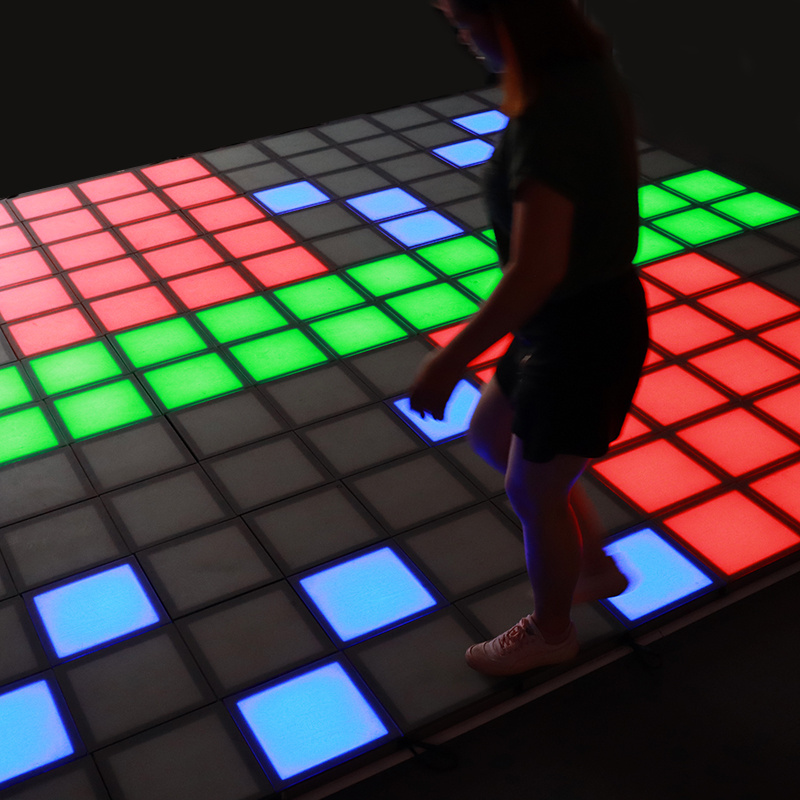 interactive floor motion sensor games tile lights jumping grid floor game design software