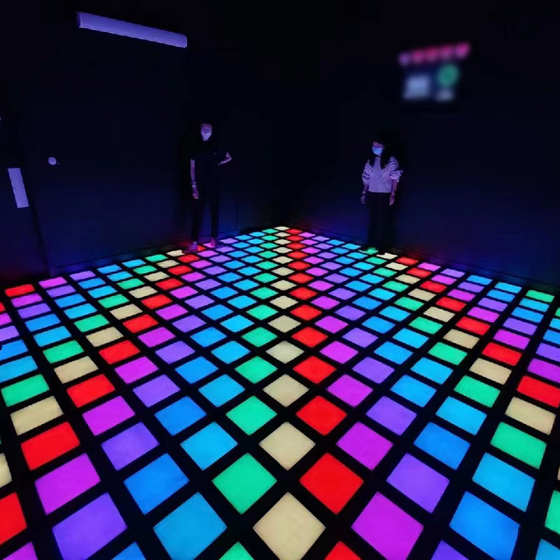 Hot Selling Game Activate Led Dance Floor Grid Interactive led tile 30*30 for kid adult light up pixel floor game