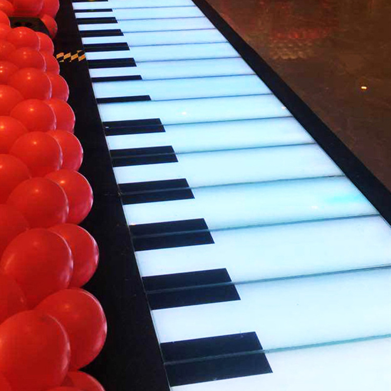 Factory customizable induction interactive floor piano 100*30cm giant floor piano dance floor