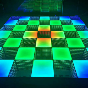 3d Light Infinity Mirror Video Display Nightclub Pixel Rgb Glass Disco Night Club Dmx Color Led panel Dance Floor