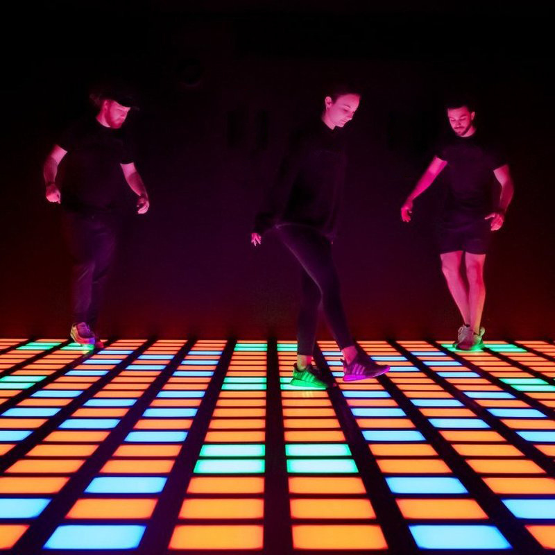 Hot Selling Game Activate Led Dance Floor Grid Interactive led tile 30*30 for kid adult light up pixel floor game