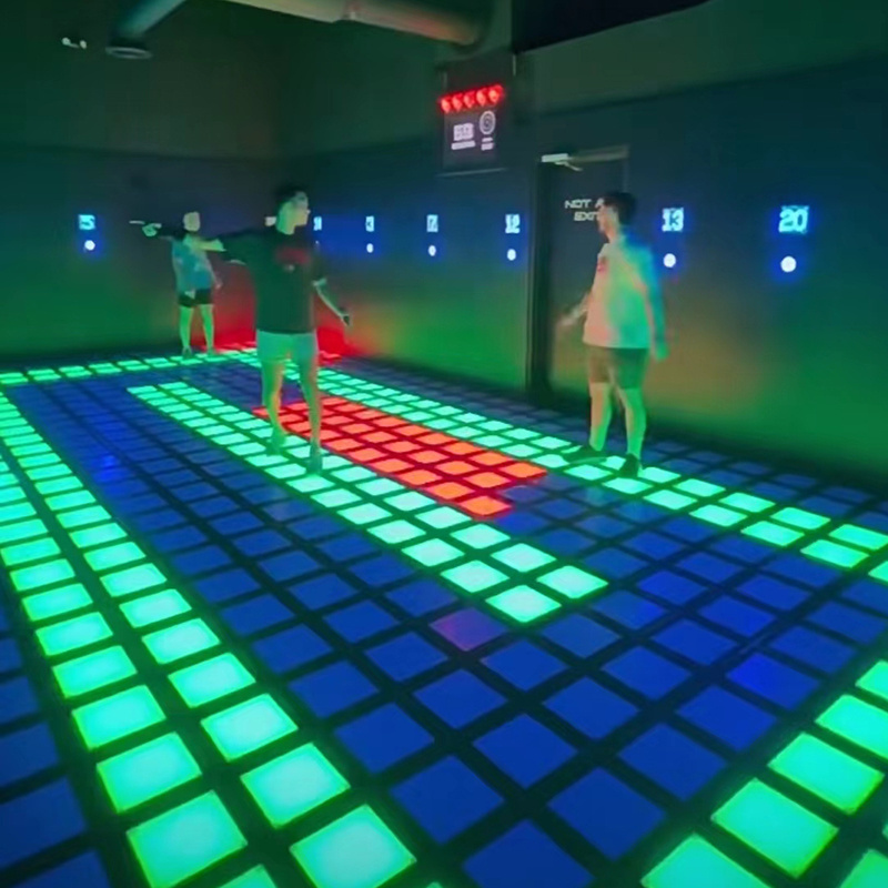 Hot Selling Game Activate Led Dance Floor Grid Interactive led tile 30*30 for kid adult light up pixel floor game