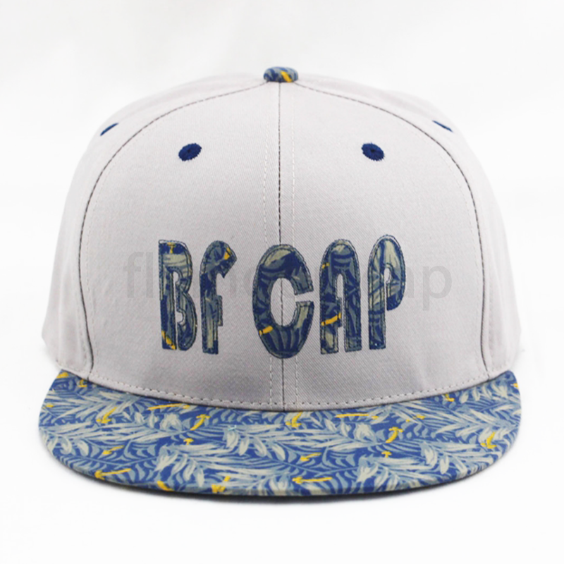 Palm Tree Print White Two Tone cotton Adjustable Gorras Laser Cut Hole caps Summer Travel 6 Panel Flat Patch Logo snapback caps