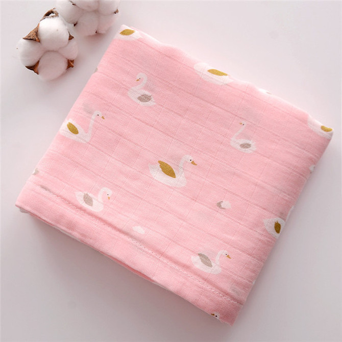 Baby muslin bamboo fiber blanket infant bath towel newborn blanket swaddle