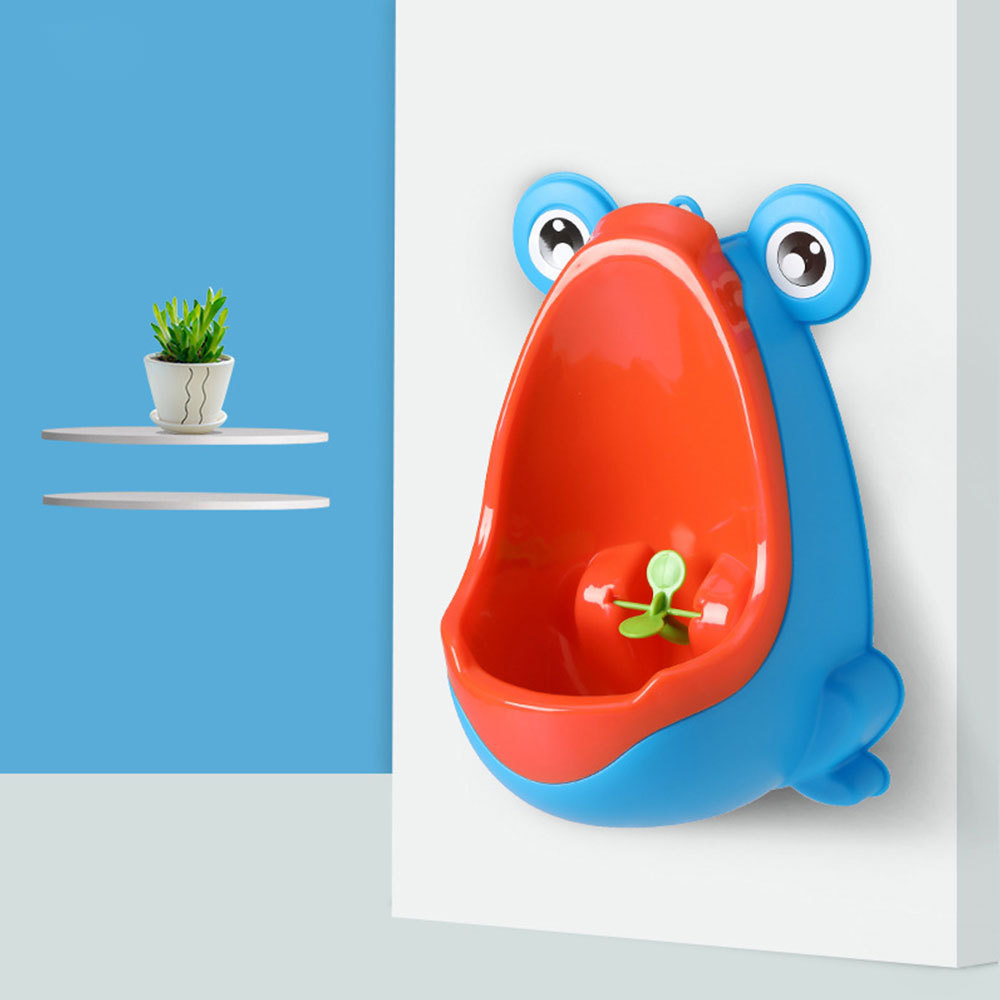 Cute design kids frog toilet portable potty baby standing urinal toilet with sucker for boys