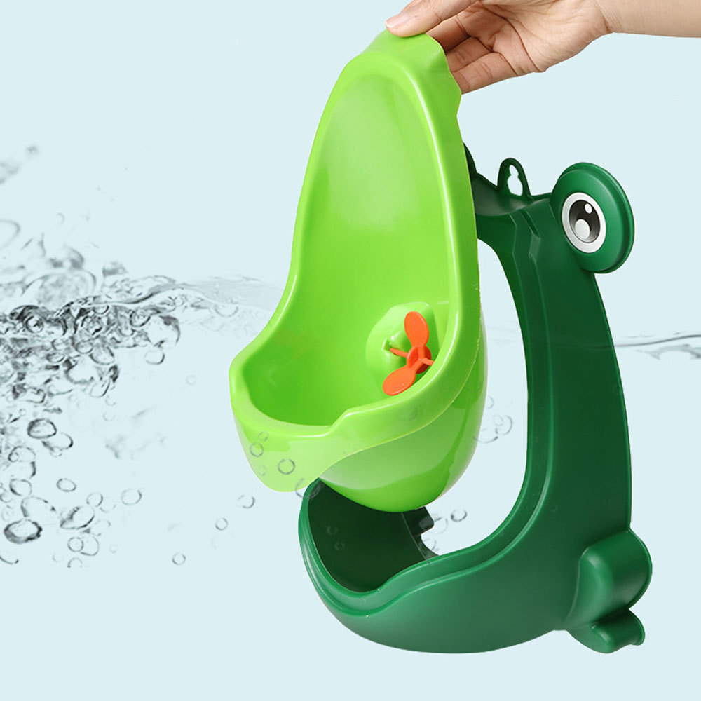 Cute design kids frog toilet portable potty baby standing urinal toilet with sucker for boys