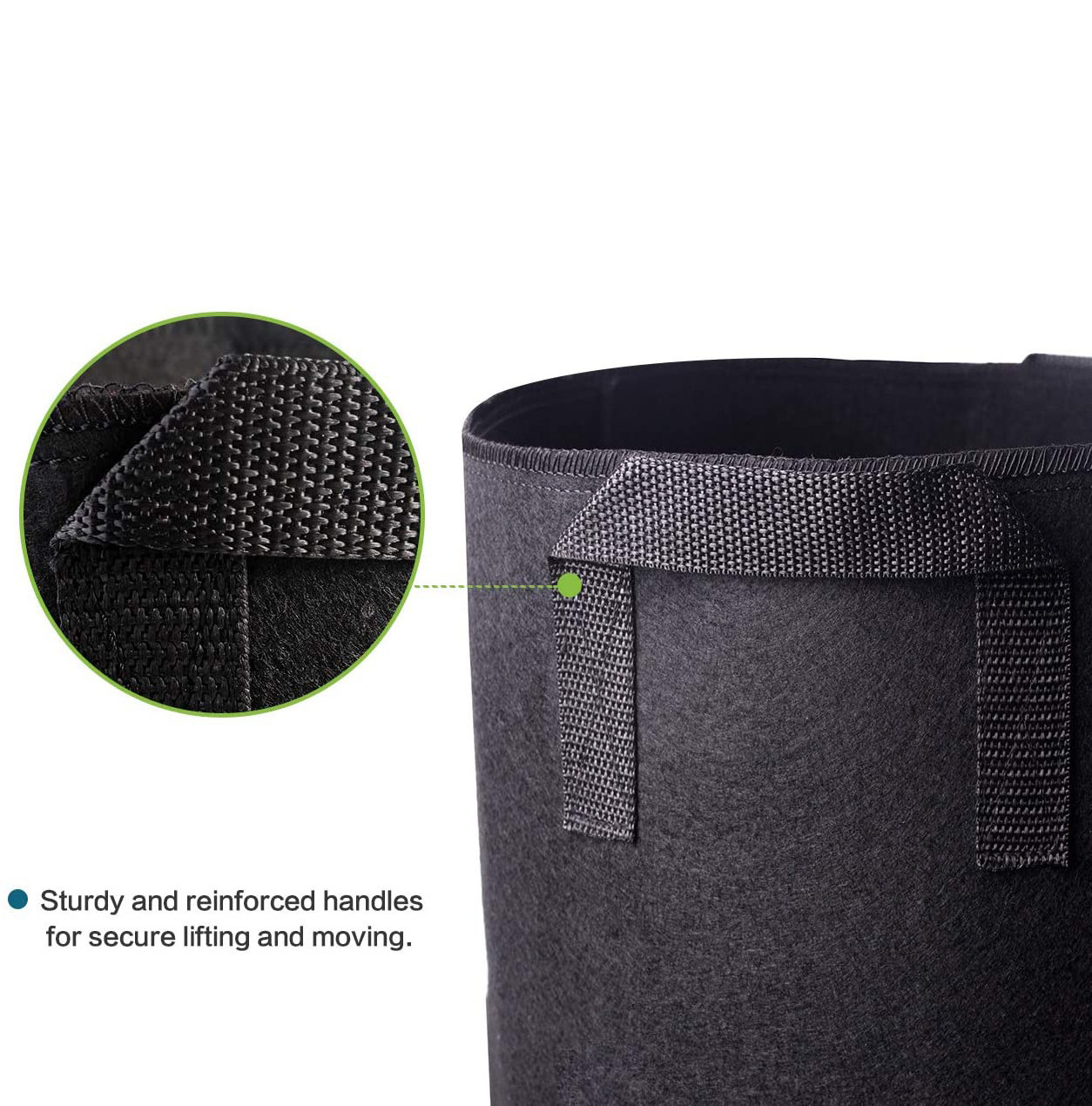 3/5/7/10/15/20/25 Gallon Non Woven Fabric Nursery Felt Grow Bags 5 Gallon Plant Fabric Pot Living Soil