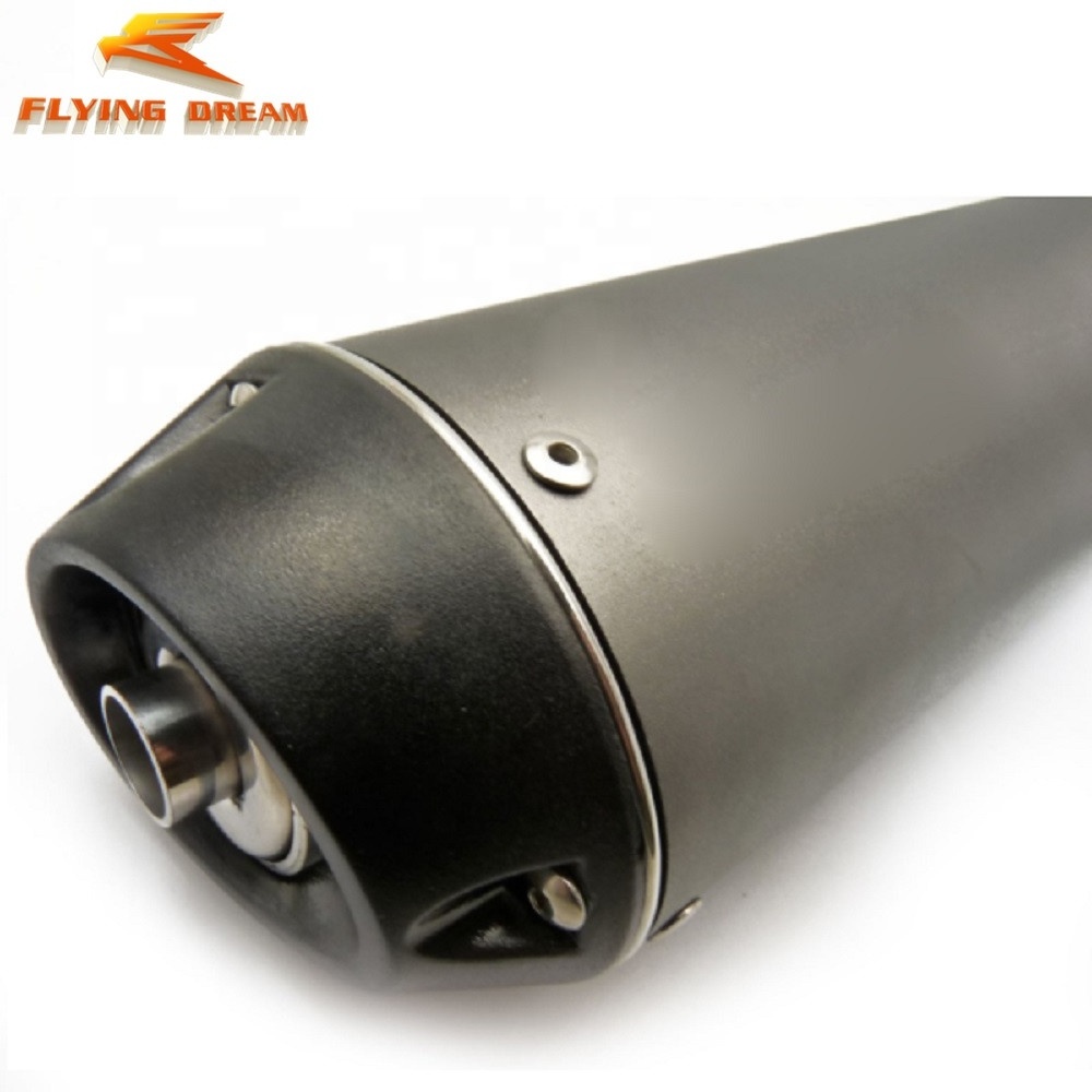 pit bike street motorcycle universal mufflers noise reducer alloy oval 38mm exhaust muffler