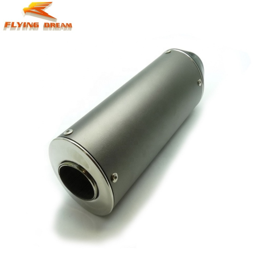 pit bike street motorcycle universal mufflers noise reducer alloy oval 38mm exhaust muffler