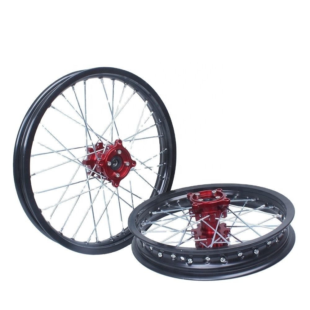 pit bike spare parts alloy wheel rim with CNC hub 17/14/12 inch motorcycle alloy wheel rims