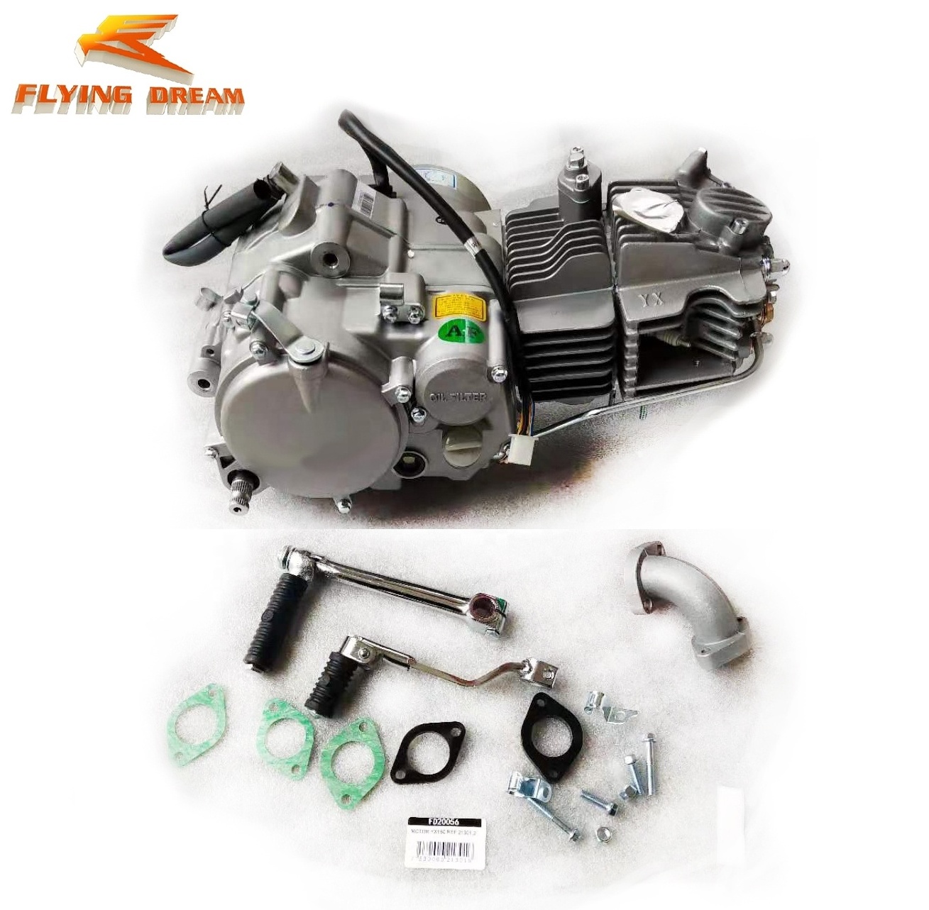 dirt bike engine YX 4-stroke air cooled 160cc engine YX160cc yinxiang factory pit dirt engine 1P60FMK