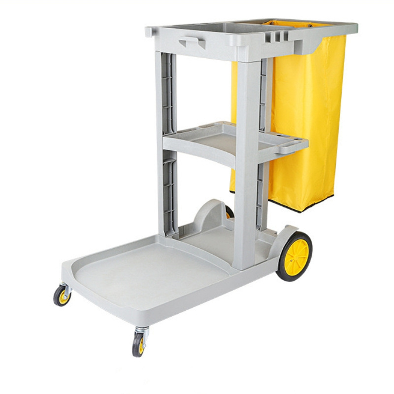 Hotel Room Service Housekeeping Janitorial Supplies Plastic Cleaning Trolley