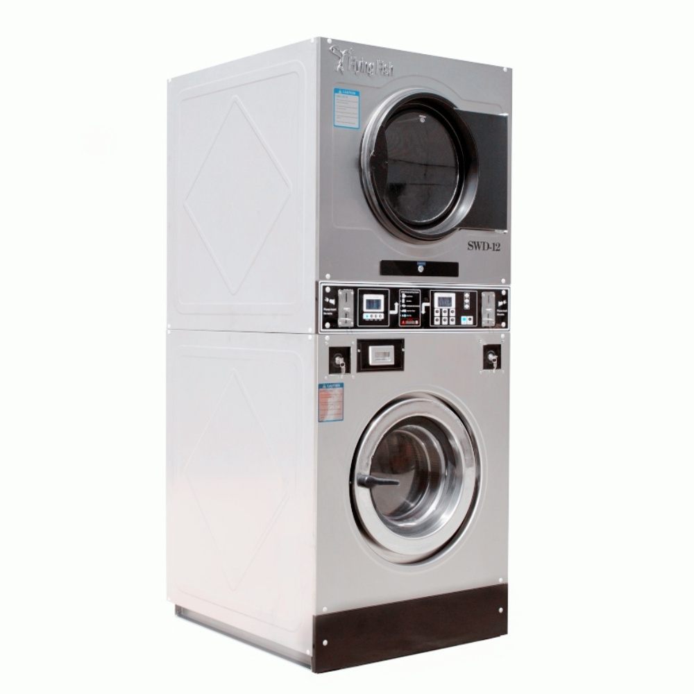 Start a Laundromat in Flying Fish Commercial Stack Laundry Washer and Dryer Machine Laundry Equipment Wholesale