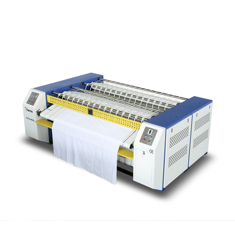 Industrial 1 Roller 2 3 4 5 6 Rollers Bedsheet Flatwork Ironing Machine Bed Sheet Ironer Belt Price