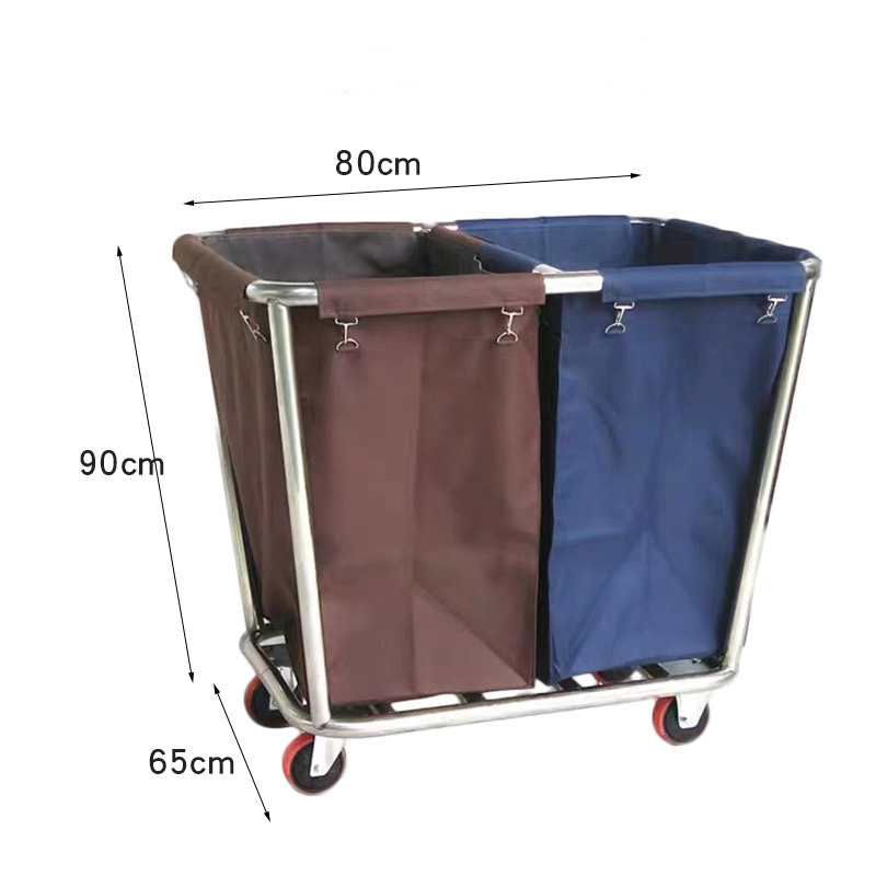 Hotel Housekeeping Rolling Laundry Baskets Linen Laundry Trolley Cart for Laundry with Wheels for Hospital