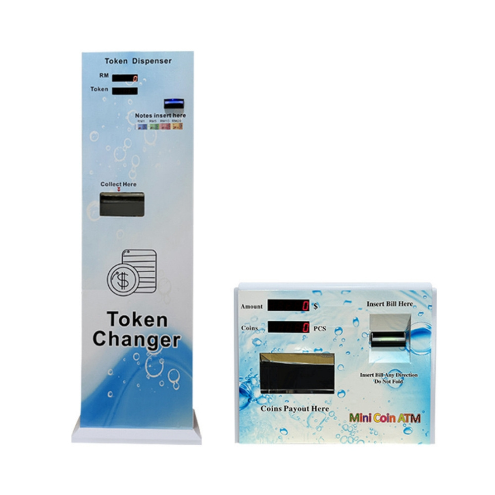 Customized Wall Mounted Coin Exchange Machine Mini Token Changer Small Atm Bill To Coin Change Machine For Coin Operated Arcade