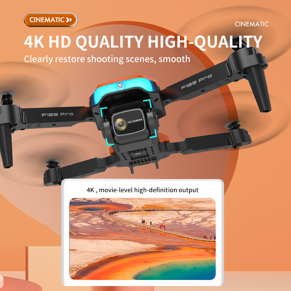 F189 drone 4K HD Optical flow camera Electric adjustable camera With obstacle avoidance droon helicopter real rc car