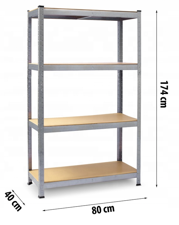 Estantes de metal 5 Layers Medium Duty Galvanized Steel/Metal Storage Rack Shelves Industrial Shelving Boltless Rivet Shelf