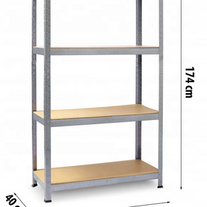 Estantes de metal 5 Layers Medium Duty Galvanized Steel/Metal Storage Rack Shelves Industrial Shelving Boltless Rivet Shelf