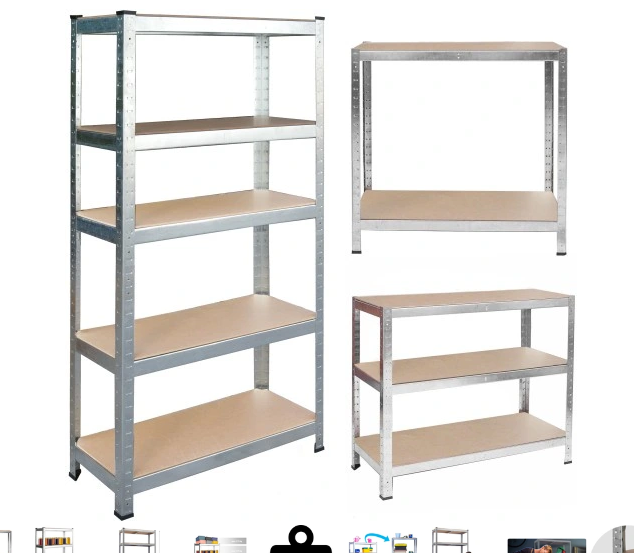 Metal Standing Shelf Units Durable Storage Shelves Rack Open Shelving for Pantry Kitchen Bathroom