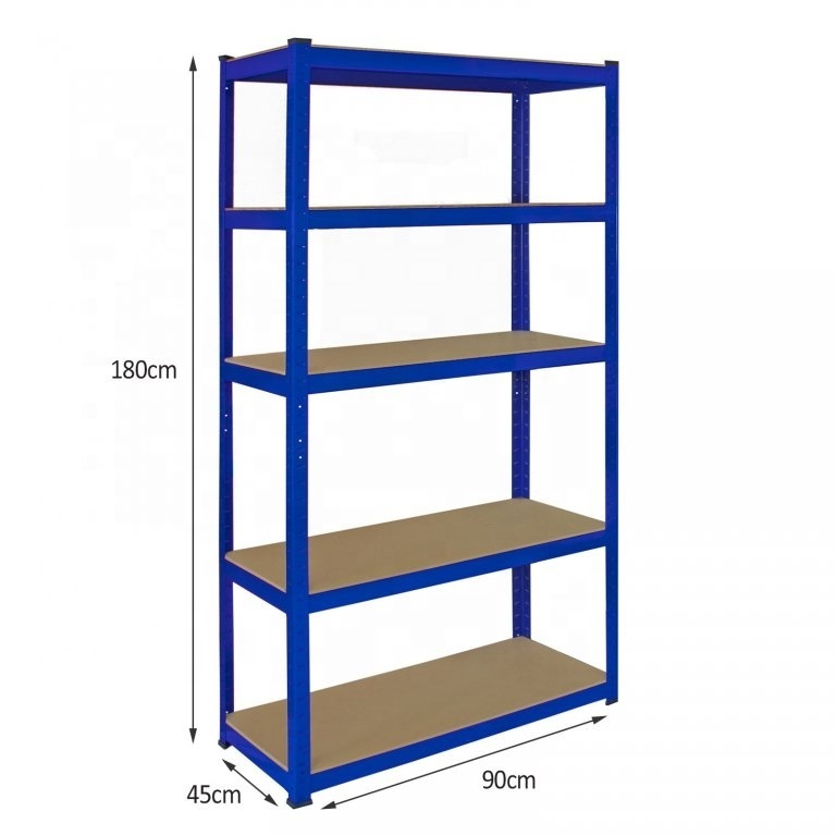 China made Heavy Duty Metal Muscle Rack Adjustable Steel Storage Garage Unit 5 Shelves for Home