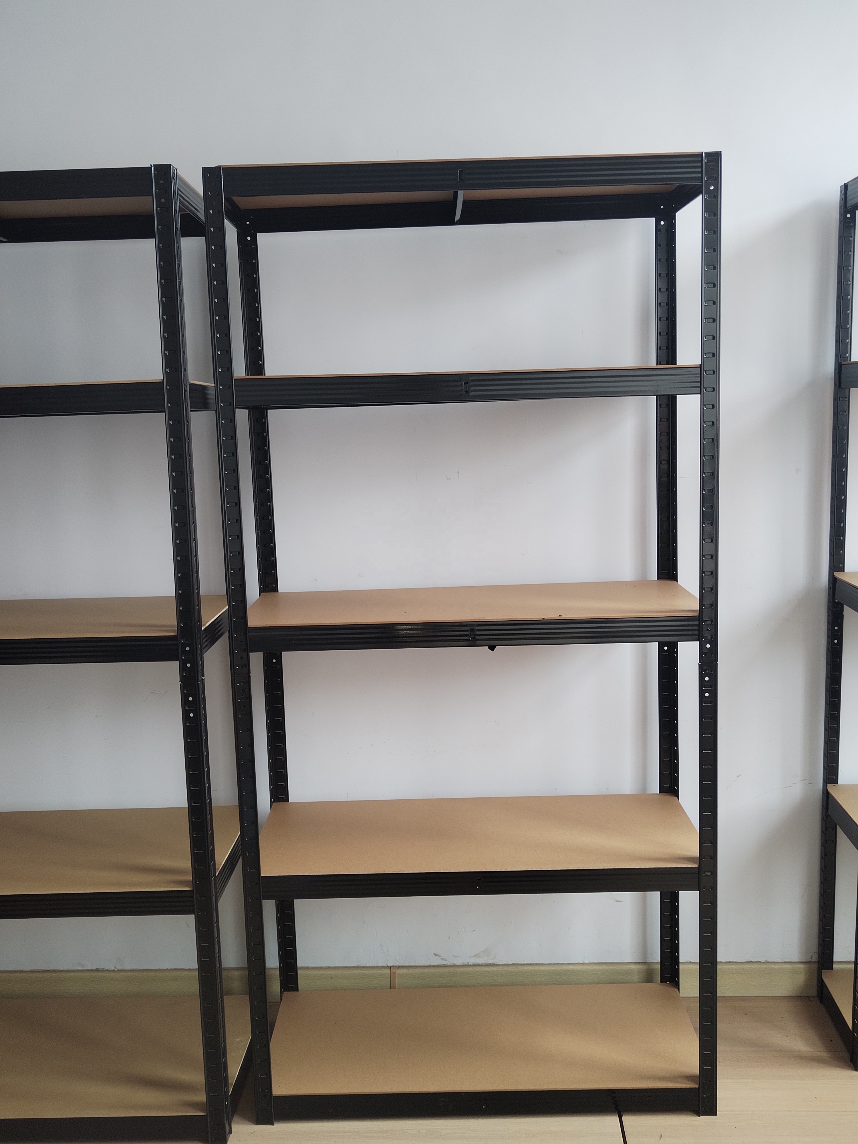 5 Tier Shelving Display Unit Versatile Wall & Pantry Storage Modern Wooden Metal shelf