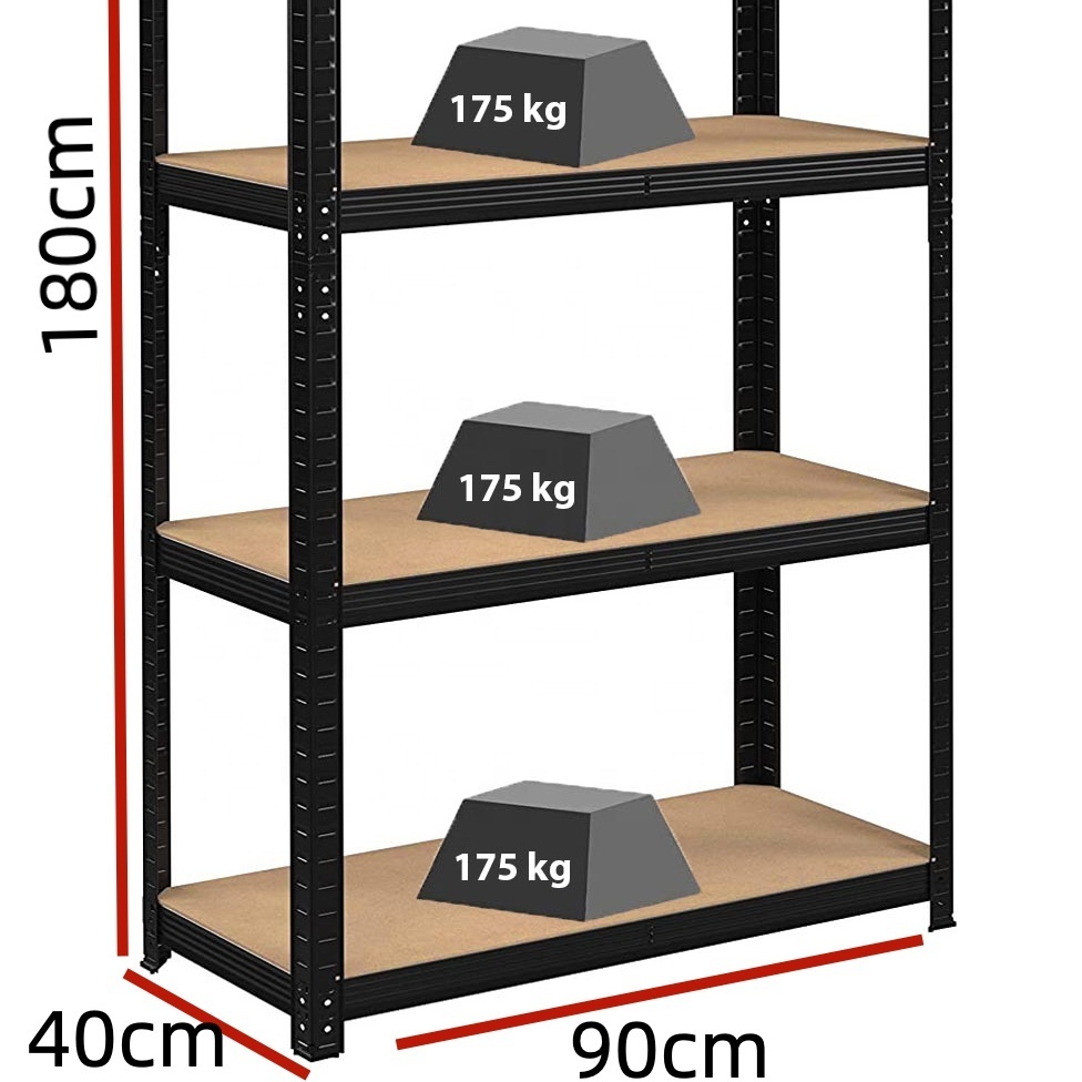 5 Tier Shelf Heavy Duty Metal Muscle Rack Garage Shelving Storage Rack Shelf