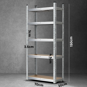 5-Tier 27.6" W x 11.8" D x 59" H Adjustable Heavy Duty Garage Shelving for Warehouse Pantry Closet Kitchen Garage Storage rack