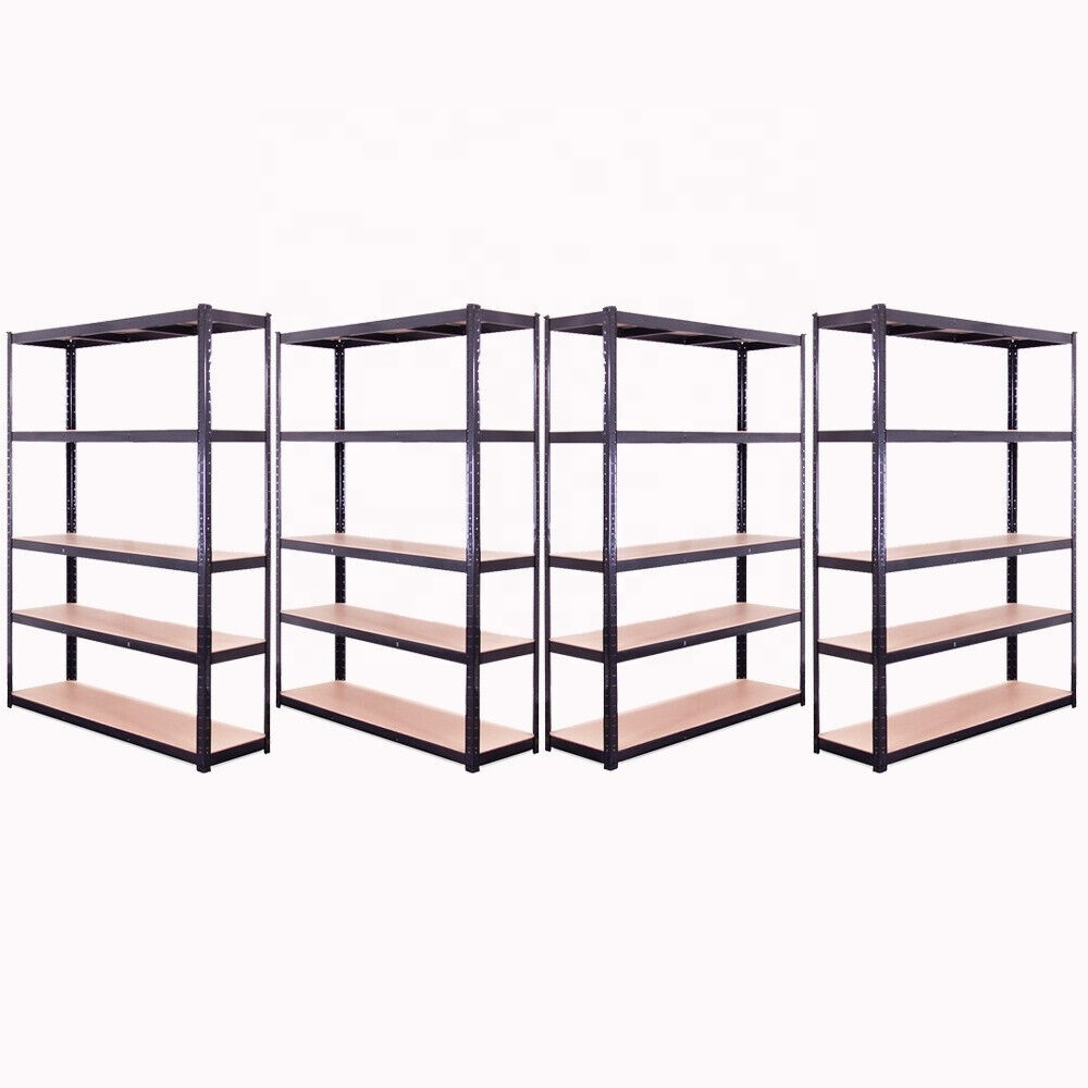 metal STORAGE SHELVES 4 TIER GARAGE SHELVING SHED ORGANISER SHOP OFFICE RACK Adjustable Storage Rack