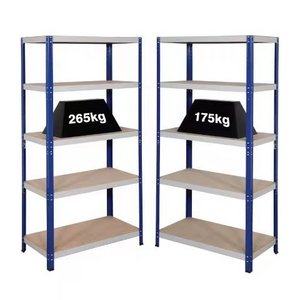 5 Tiers Adjustable Heavy Duty Steel Boltless Shelves Garage Metal Shelving Unit Storage Racking