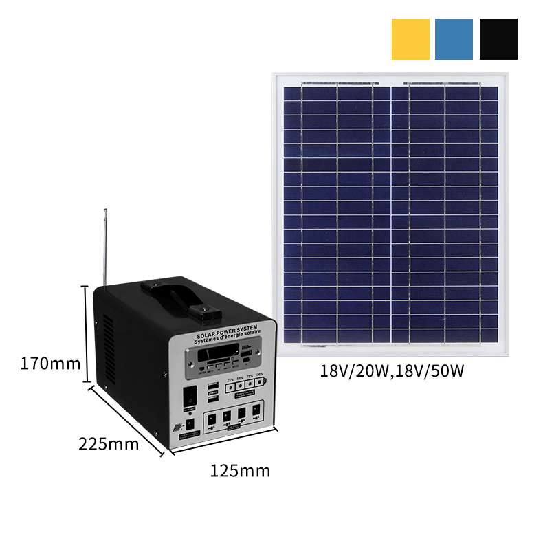 Portable Power Station Outdoor DC USB Mobile Supply 128Wh 256Wh Solar Generator High Power Energy Storage System With Radio