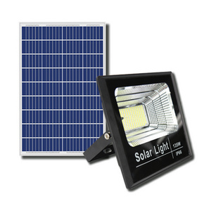 IP66 High lumen rechargeable led 150w smart led outdoor lighting solar panel flood light